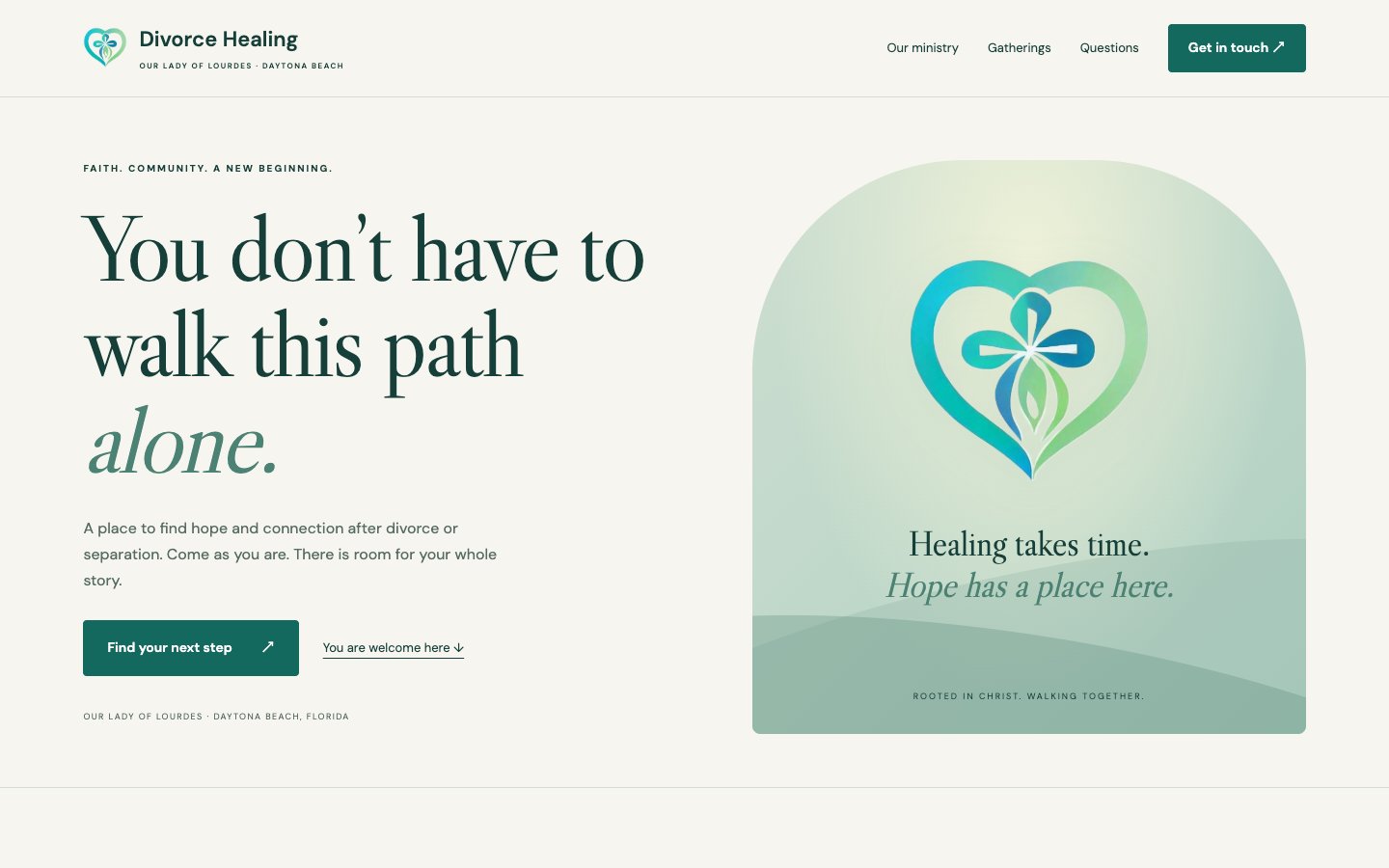 Divorce Healing website preview